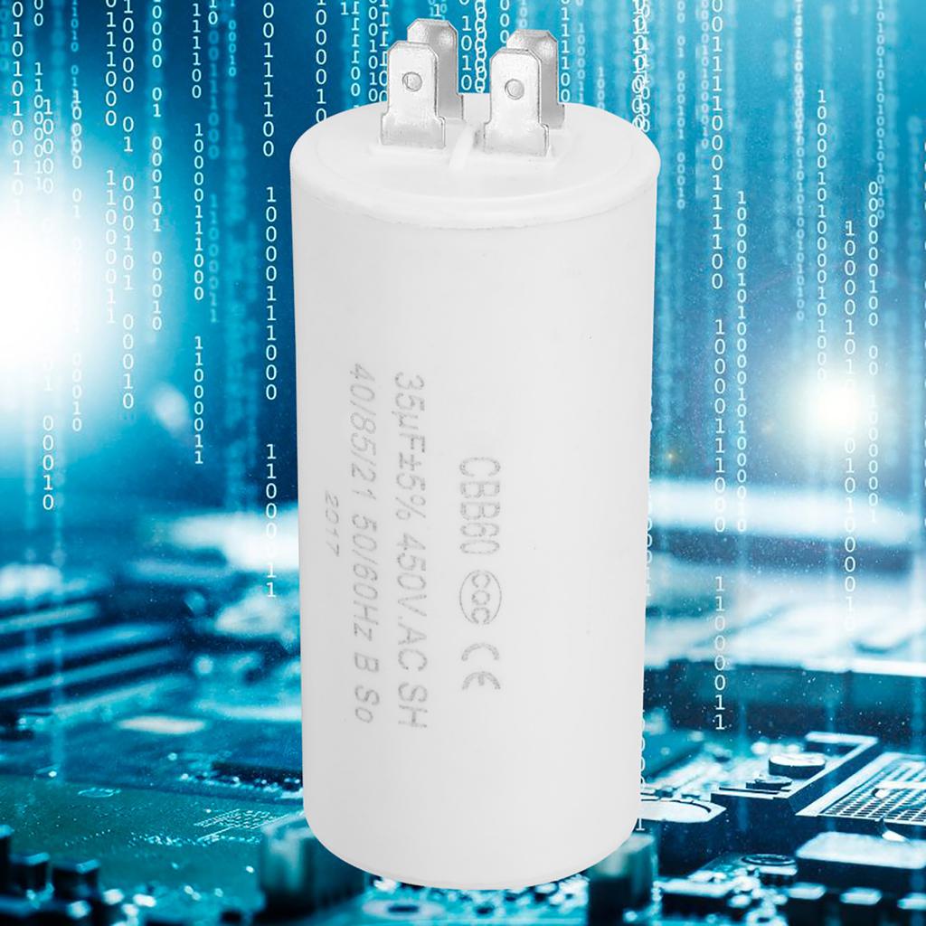 CBB60 EcO Friendly 4 Pin Motor Running Start Capacitor 450V 35uf ESR 0.2 for Appliance