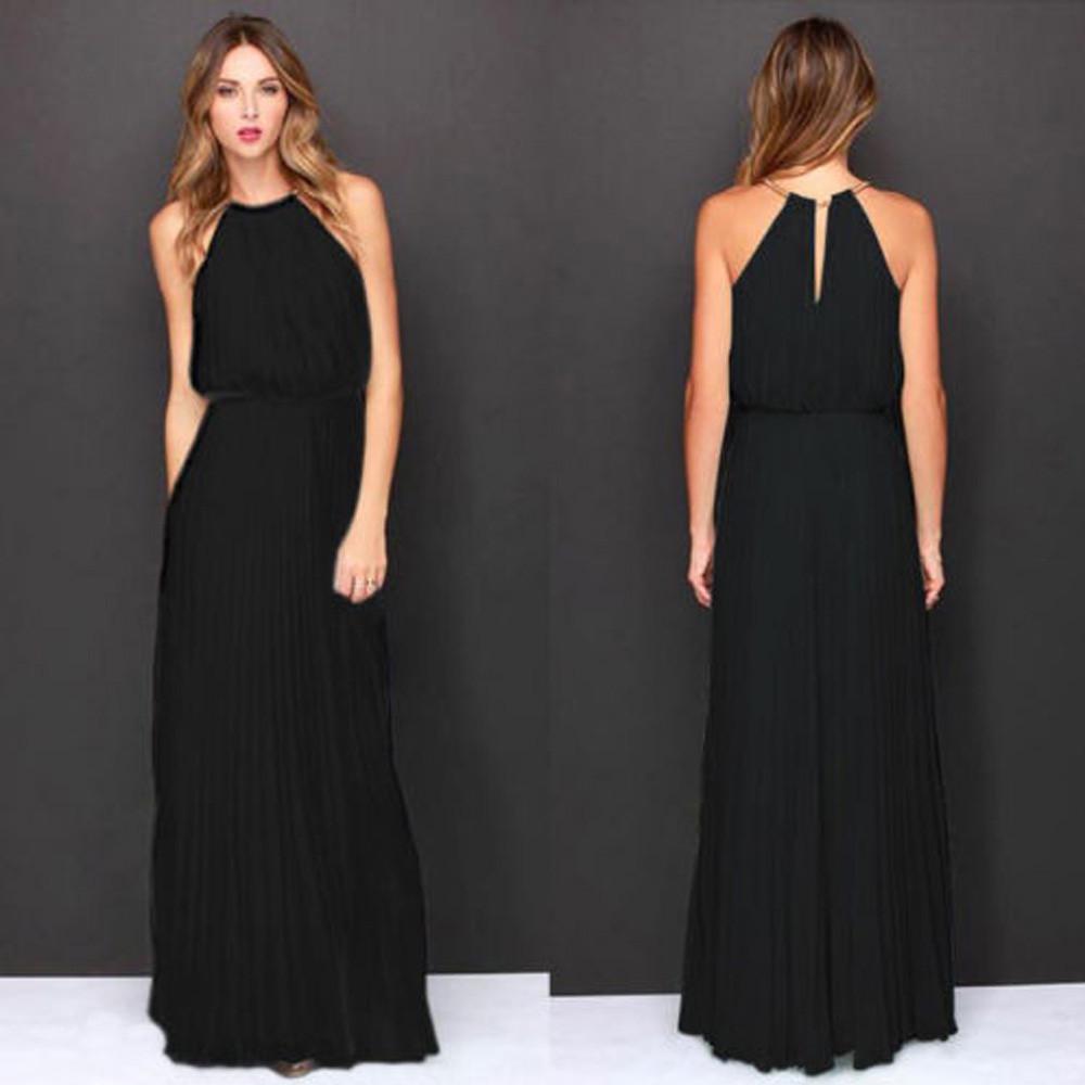 Outdooor Высокое качество женское формальное шифоновое платье без рукавов для выпускного вечера длинное платье макси