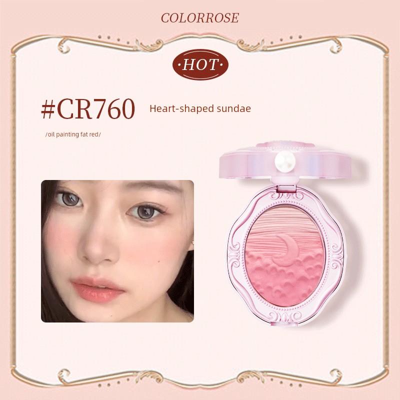 Colorrose Koala Rose Western Antique Gradient Two-Tone Blush Embossed Blush Shimmer Gradient Highlighter