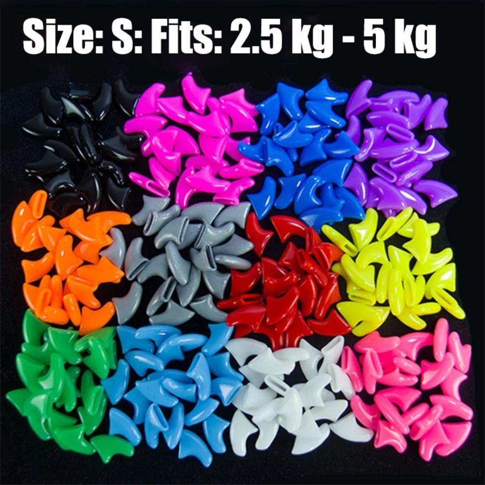 Силиконовые колпачки для когтей для кошек Мягкие колпачки для ногтей Цветные колпачки для ногтей питомца Подарок Защита для когтей питомца