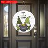 2D Flat 20*20cm1pc You Are My Lucky Charm Green Hat Old Elves Hidden Gold Scene Hanging Door Sign, St. Patrick's Day Welcome Party Mysterious Legend