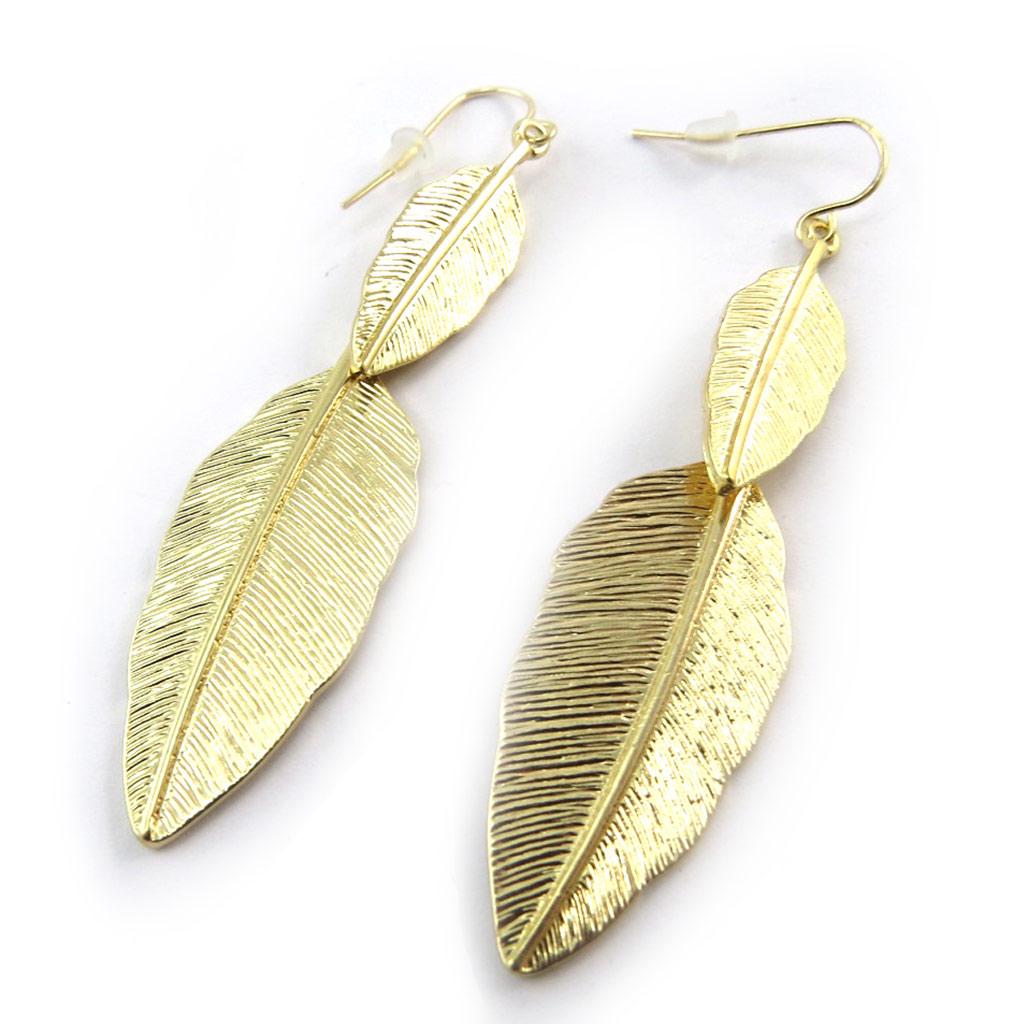 Les Trésors De Lily [N3573] - Golden 'Navajos' Designer Earrings