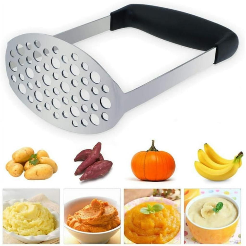 Potato masher Stainless steel potato masher, potato press for creamy mashed potatoes, mashed potatoes, vegetables and fruits