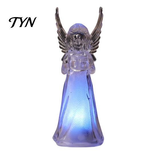 Led Bedside Lamp Guardian Angel Night Light, Small Prayer Reading Playing Music Peaceful Home Accents Figurine with LED Light for Desk, Table,