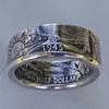Jewelry Handmade Vintage Alloy Rings Morgan Ring the United State of American Half Dollar 1945 Ring