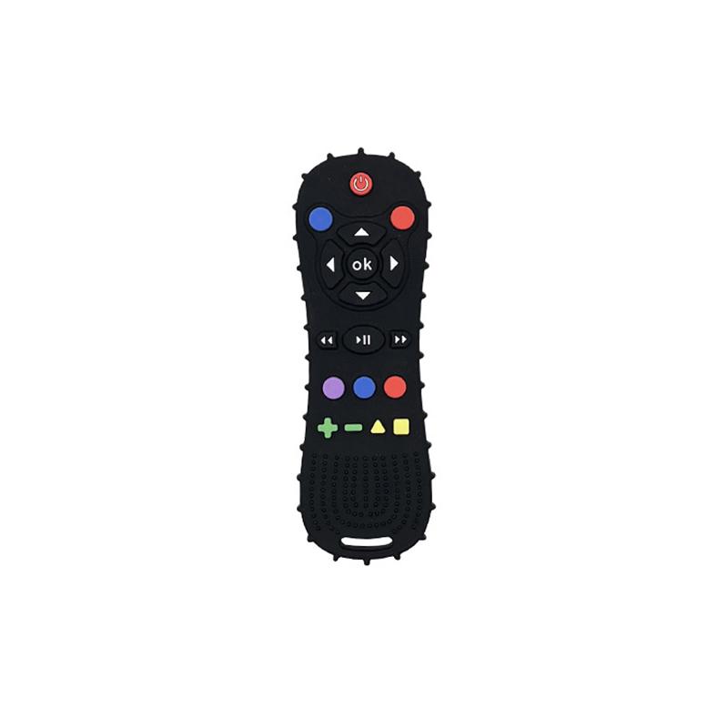 Детский прорезыватель для зубов в форме пульта дистанционного управления для телевизора, силиконовый прорезыватель для зубов, детская сенсорная образовательная игрушка
