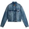 Vintage Classic Cotton Denim Jacket Women Jackets Light-Blue 40WL781