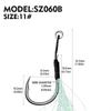 10pcs Strong Tied Hair Hook With Feather Iron Hook Sea Fishing Barbed Fishing Hook Fishing Tackle
