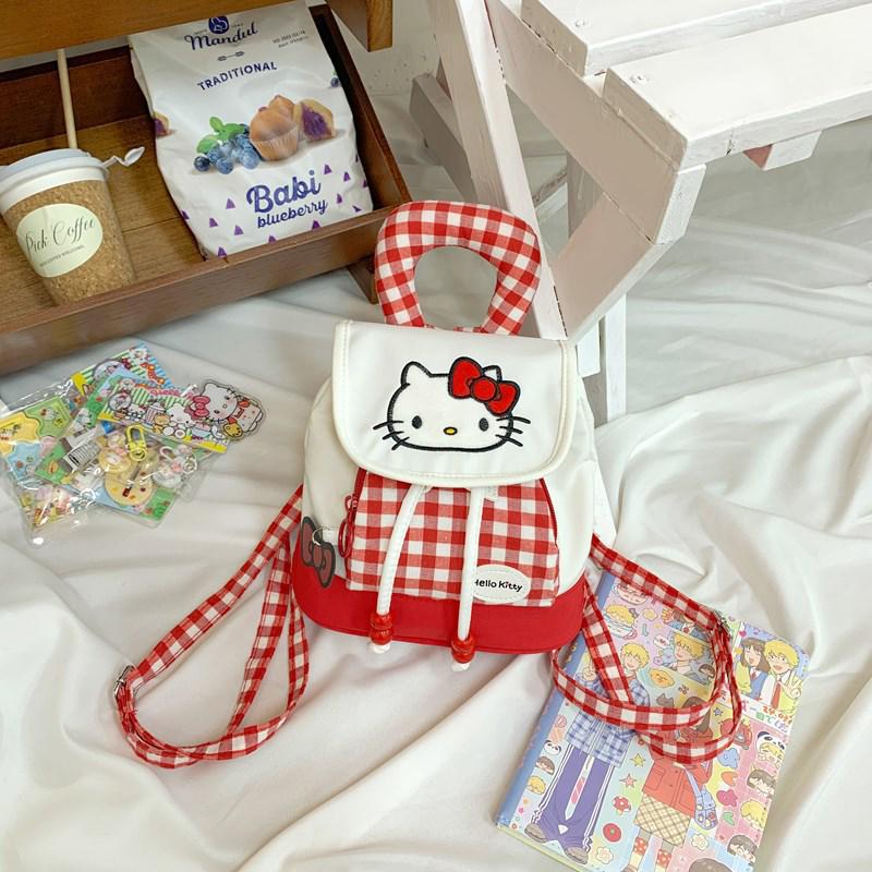 Красный легкий мини-рюкзак Mimi с мультяшным рисунком для девочек.