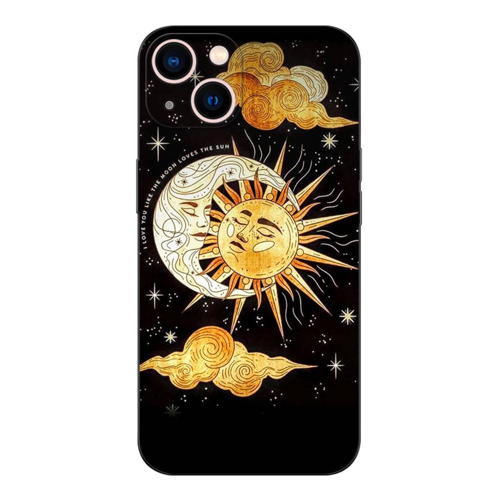 Черный чехол из ТПУ для Samsung Galaxy S22 S20 S21 FE PLUS ultra + S10 E lite, задняя крышка The Whimsy of the Moon