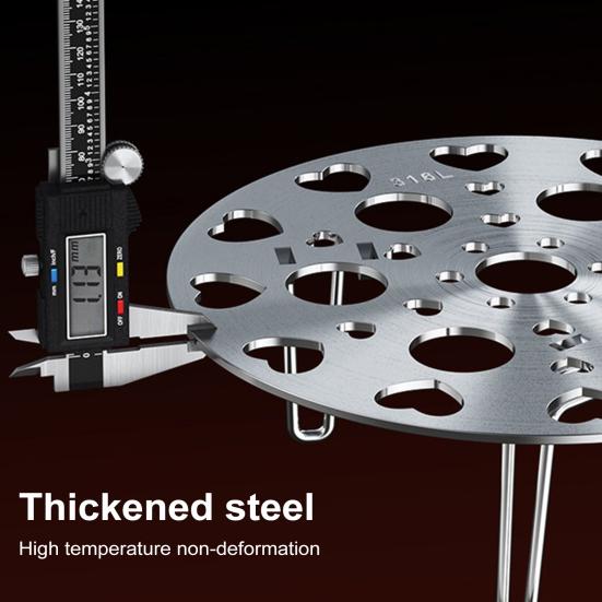 2 Pcs Foldable Steam Rack Stainless Steel Steamer Tray with Detachable Leg 21cm Diameter Cooking Steamer Rack for Eggs Steaming Pot Rice Cooker