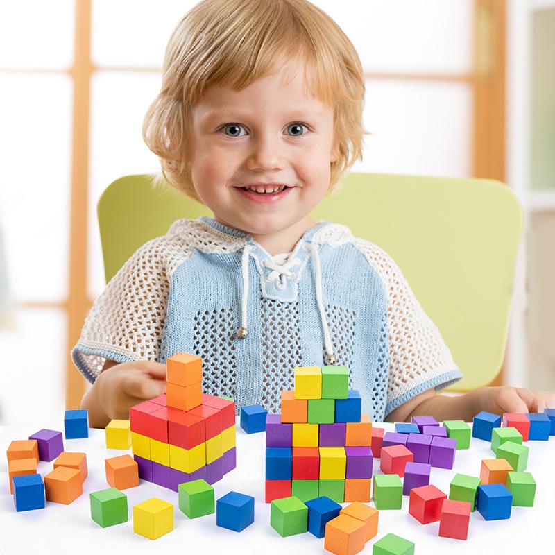 Деревянный Кубик Строительный Блок Строительные Игрушки Детские Развивающие Раннее Развитие Развитие Логического Мышления Детский Сад Креативная Сборка