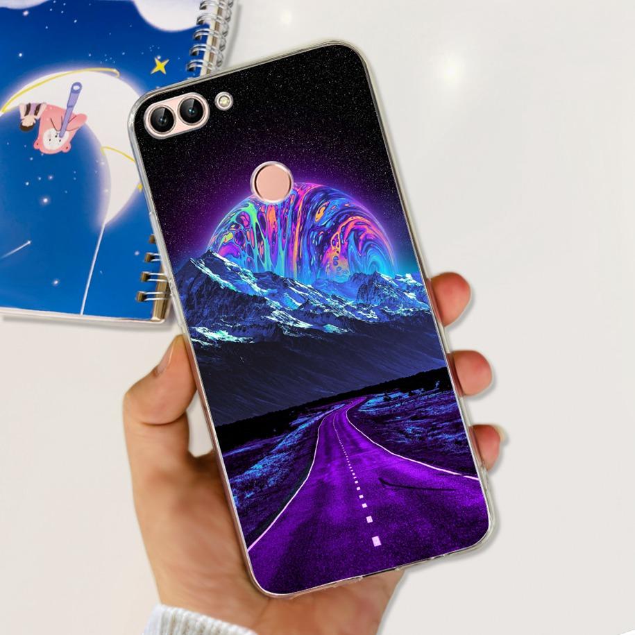 Чехол для Huawei P Smart 2018 FIG-LX1 FIG-LX2 FIG-LX3 Задняя крышка Мягкий силикон Астронавт Прозрачный чехол для телефона Для Huawei P Smart Capa