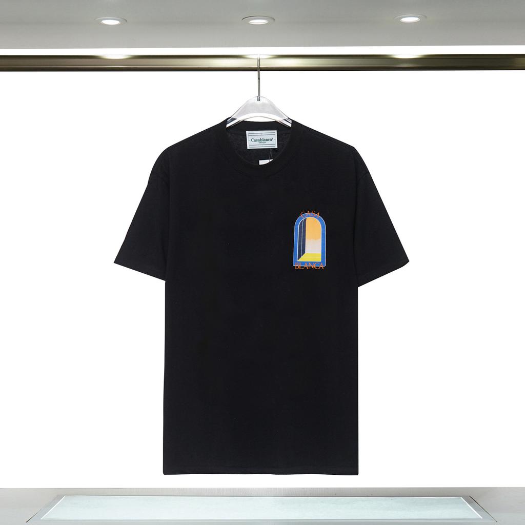 Casablanca 23 spring and summer new fantasy gate starry sky castle casa letter logo short-sleeved couple T-shirt