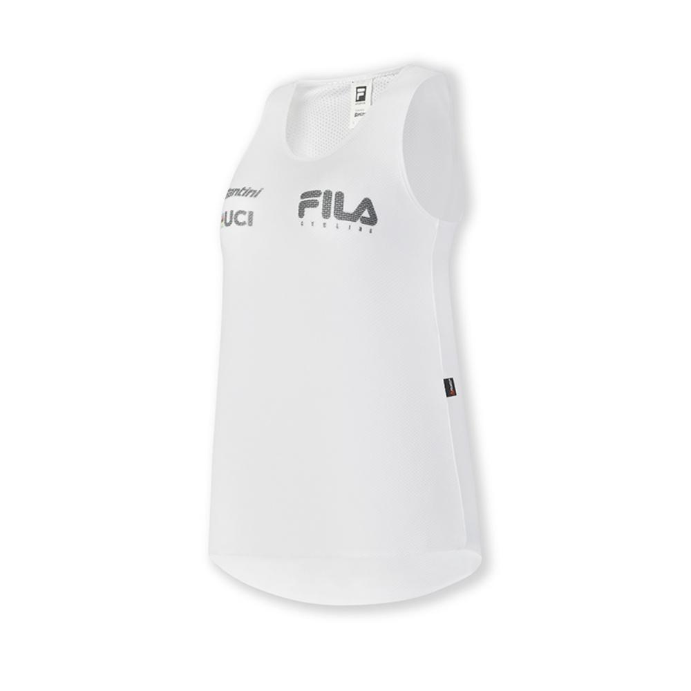 Fila Велосипедная мода Повседневный Универсальный Топ без рукавов Женские топы Белый A11W528112FWT