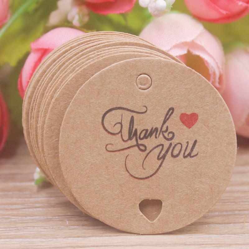 100 шт. подарочных бирок из крафт-бумаги коричневого/белого цвета с 20-метровой веревкой, бумажные бирки с благодарностью для свадебного торжества, детского душа, рождественской вечеринки, украшения