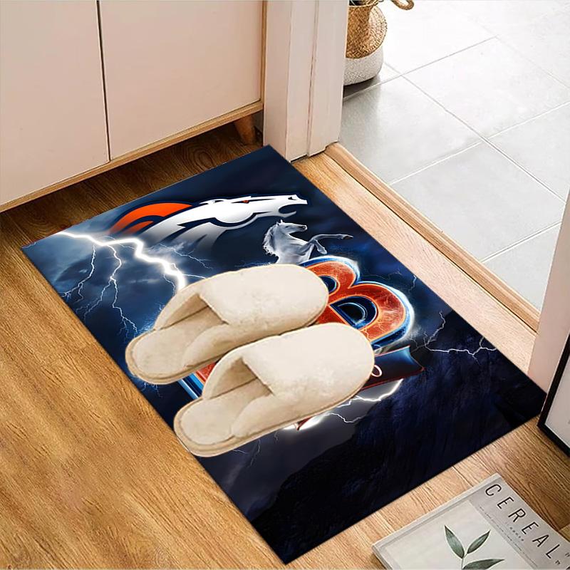 Denver Broncos Rug Game Carpet, Floor Mat for Bedroom Living Room Entryway Rug, Home Decor Idea Gift for Christmas birthday