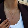 Колье-подвеска Yori из стеклянного жемчуга, геометрическое, с покрытием PVD 18K золотом, популярное, для повседневного ношения, элегантное, водостойкое, ювелирное изделие, аксессуар в подарок