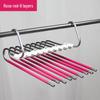 Stainless Steel Multi-Layer Folding Pants Hanger with Clips - Magic Storage Rack for Wardrobe