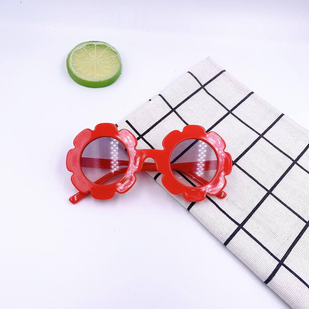 1380 Lace Children'S Glasses Plastic Frame Decorative Glasses Small Flower Lenses Baby Fashion Plastic Sunglasses