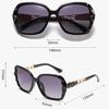 Oversized Polarized Square Sunglasses with Diamond Cut Edge for UV Protection - European & American Style