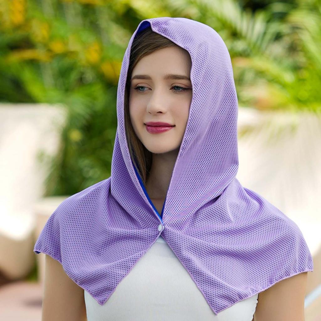 Охлаждающее худи-полотенце для жаркой погоды, впитывающее пот, худи-полотенце-обертывание, спортивные аксессуары для тренировок, защита головы от солнца для поездок на работу, просмотра