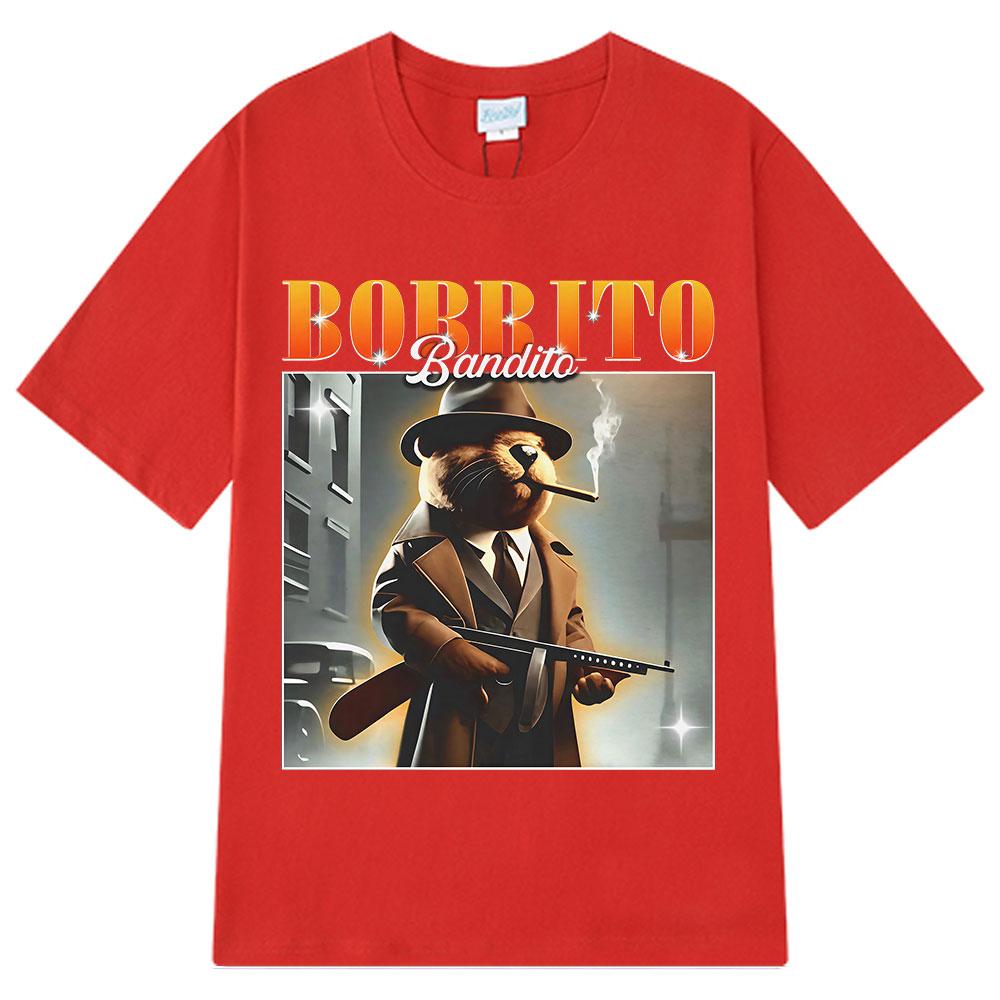 Bobrito Bandito Funny Italian Brainrot Meme Graphic Fashion Design T Shirt Unisexs Women Harajuku T Shirts Casual Cotton Tshirts