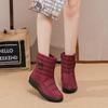 Autumn and Winter New Warm Women's Snow Boots Women's Side Zipper Waterproof Thickening Plus Velvet Boots