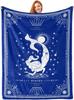 Twelve Constellation Tarot Cards Printed Blanket for Sofa Bed Travel Camping Living Room Office Conditioning Blanket