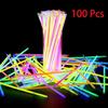 Set of 100 Fluorescent Glow Sticks for Party and Wedding with Connectors - YWEI - Multicolor