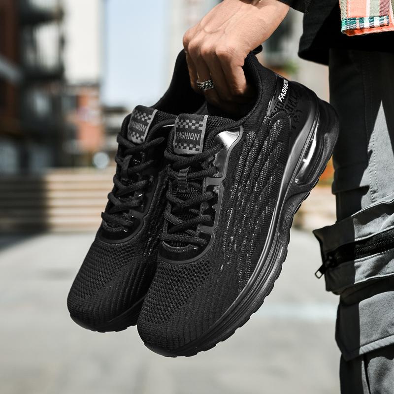 Мужская повседневная спортивная обувь из дышащей сетчатой ткани, легкая, с воздушной амортизацией и отскоком, большого размера, для бега