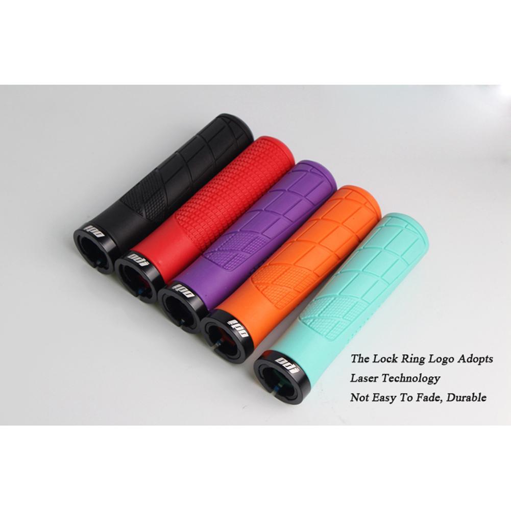 1 Pair OG10 Mountain Bike Rubber Handlebar Grips Locking Anti-slip Shock Absorber Handlebars Accessories