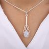 Rainbow Moonstone Gemstone 925 Sterling Silver Jewelry Handcrafted Pendant 1.79" PP-60-26