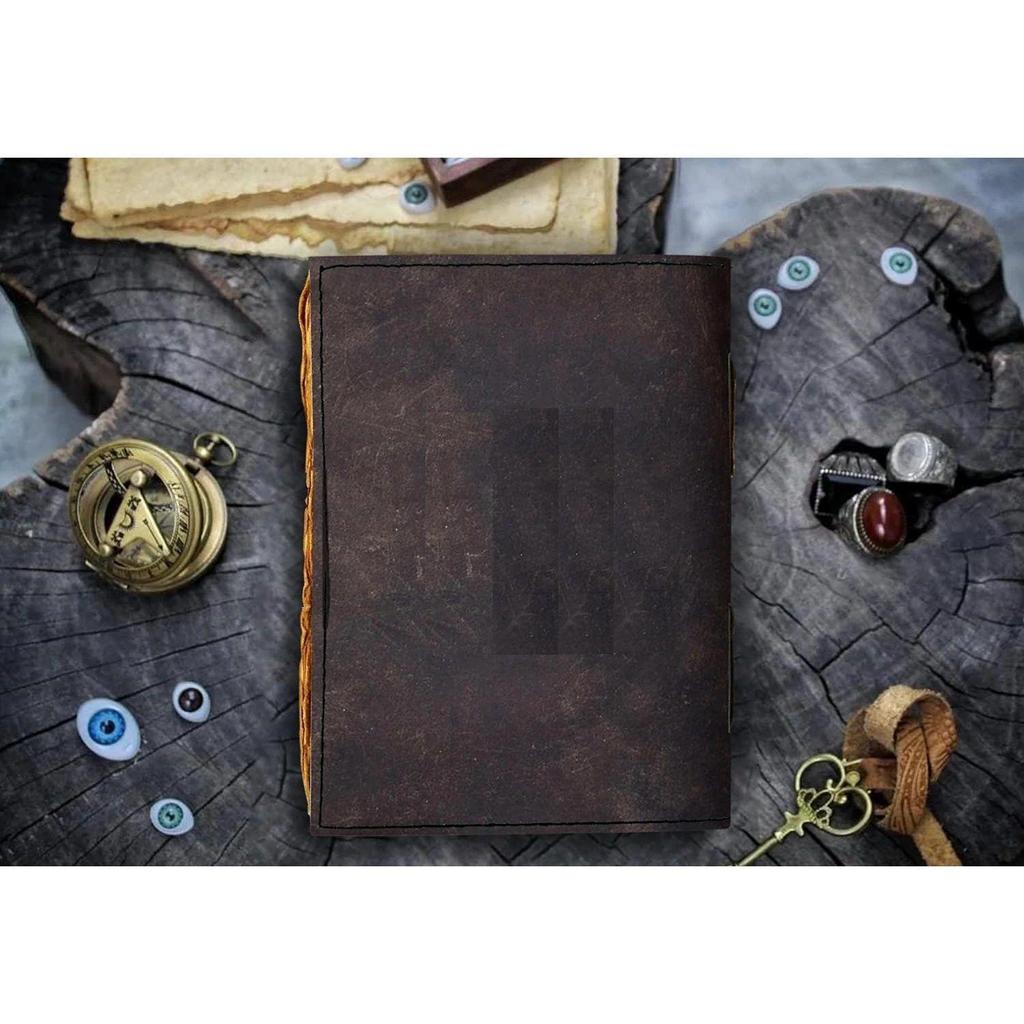 Комбинированный кожаный дневник Кожаный дневник с принтом Винтажный дневник со старыми страницами для офиса и личного использования