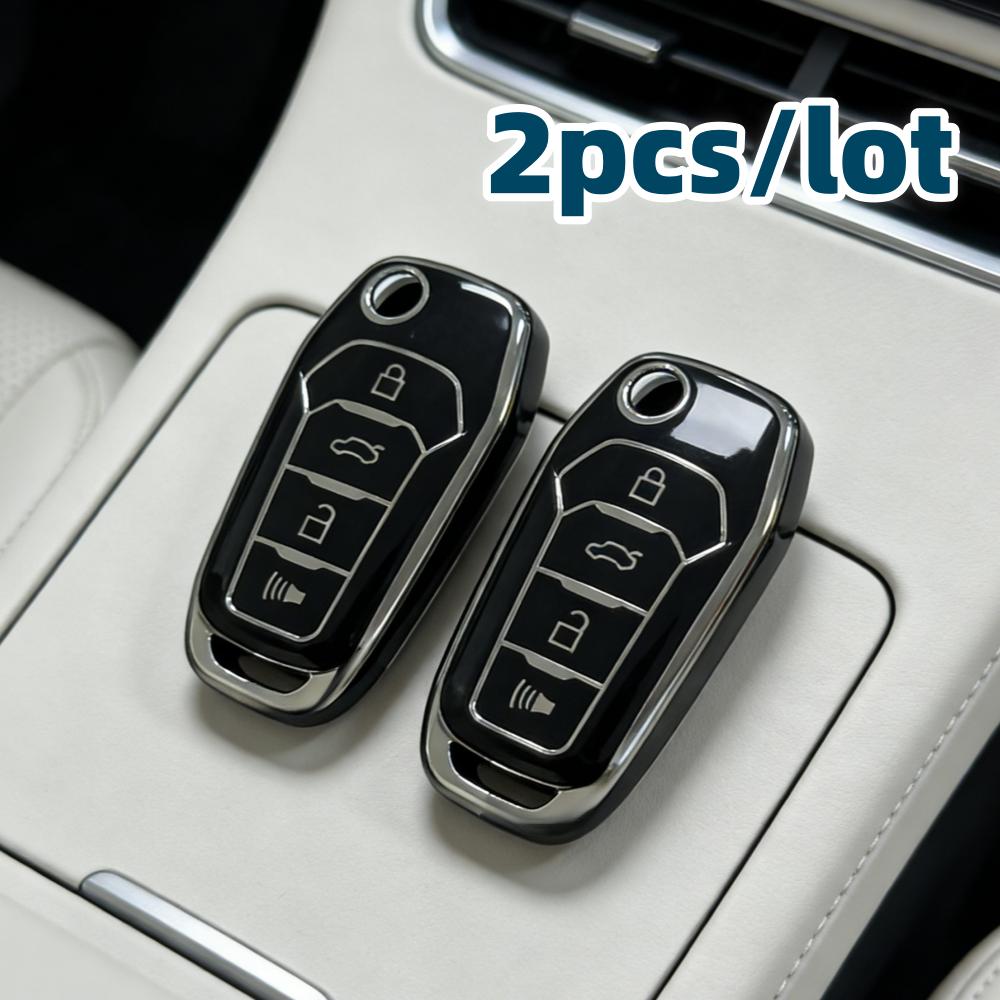 2 шт./лот Чехлы для корпуса автомобильного ключа Для Ford Escape Focus C-Max Transit F250 F350 F450 F550, подходят только для автомобильного ключа, показанного на изображении