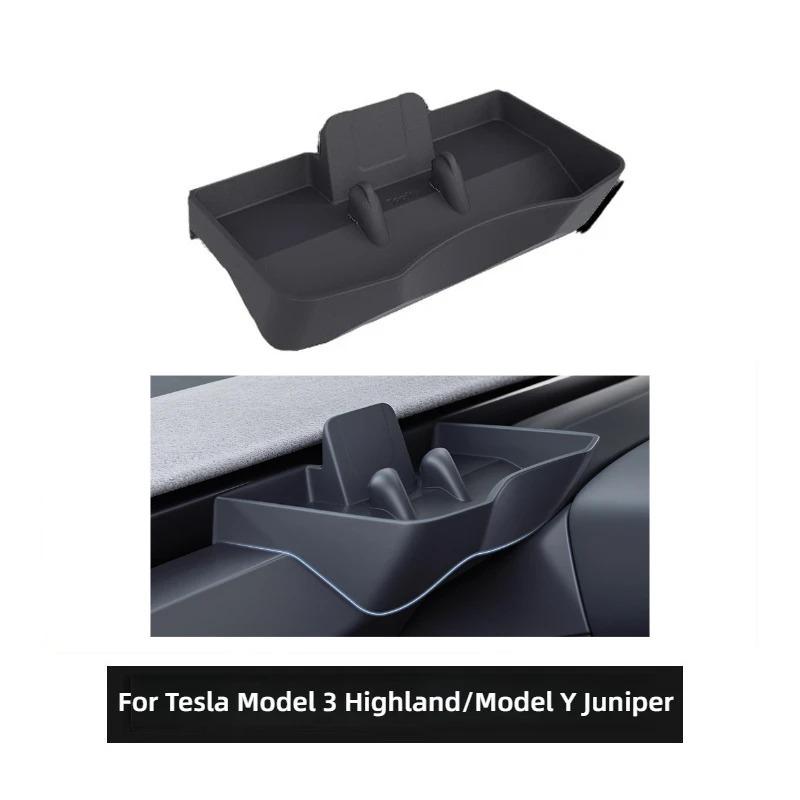 Car Phone Holder for Tesla Model Y Juniper/Model 3 Highland Central Control Storage Box Dashboard Eyeglass Case Car Accessories