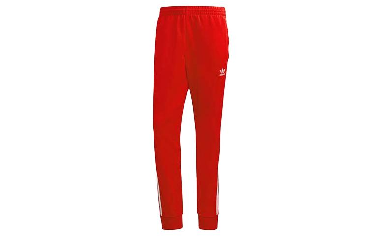 adidas Оригинальные вязаные спортивные штаны Originals SST Мужские Светло-алые Умеренно зауженные Штаны GF0208