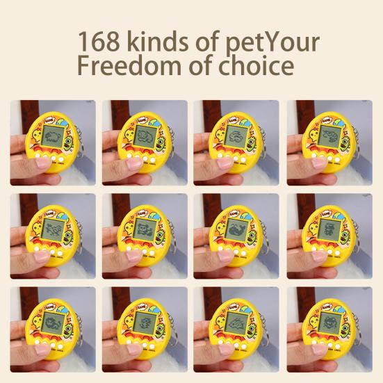 Электронная игрушка-питомец Милые узоры Интерактивная Мини Виртуальная Ностальгия Координация рук и глаз АБС Кормление питомцев Игра Брелок Детский подарок