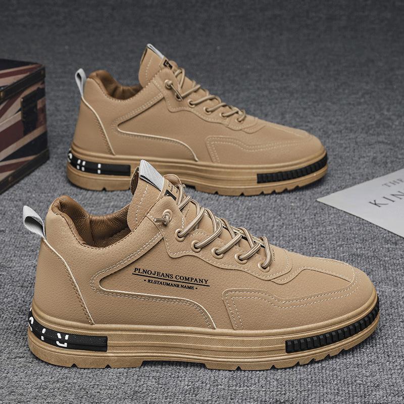 Men's Shoes Spring New Non-slip Wear-resistant Work Shoes Men's Trend Casual Tooling Shoes Mountaineering Sports Trendy Shoes