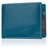 Aqua Blue Buttler Genuine Leather Wallet for Men | Elegant Design Mens Wallet with RFID Blocking | Bi-Fold Wallet Gift for Men