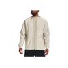 Under Armour Серия Rush Legacy Color Block Логотип Тренировочная куртка на молнии Мужские куртки Лайм Белый 1366186-279