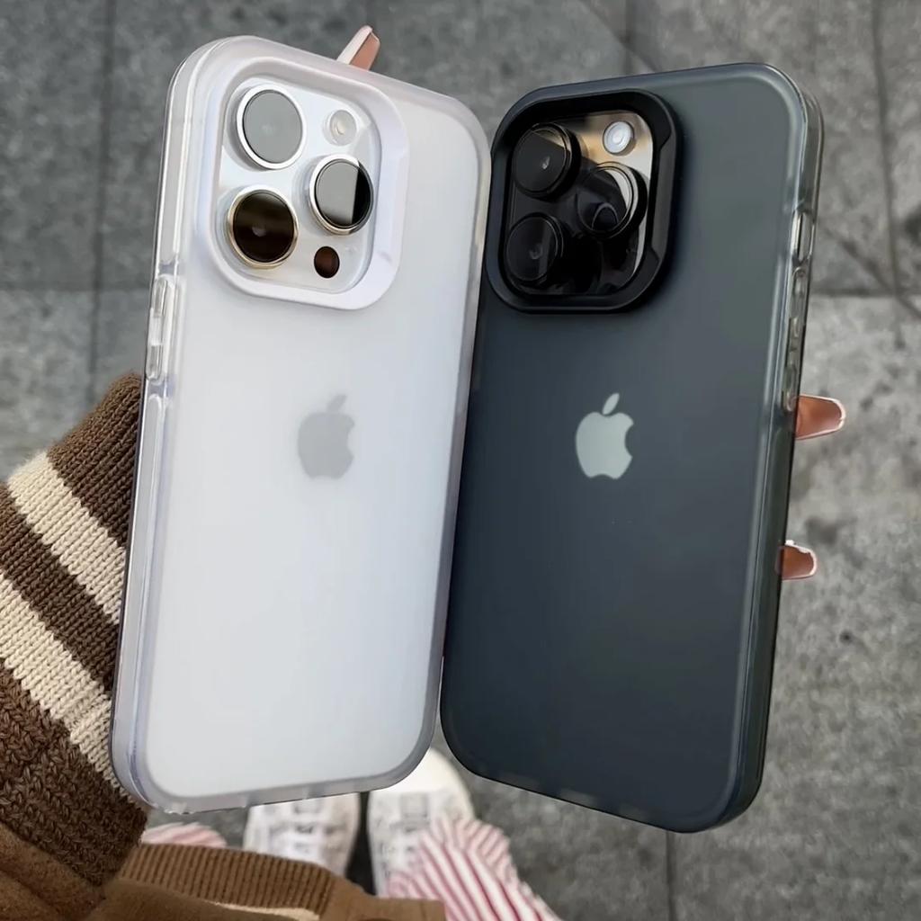 Роскошный Прозрачный Матовый Чехол Для Телефона Для iPhone 16 11 12 13 14 15 Pro Max 15 Plus X Xs Max XR Бампер Задняя Крышка