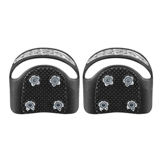 1 пара шипов для льда, кошки с 4/5 металлическими шипами, светоотражающие зимние скользящие ручки для ходьбы на открытом воздухе, эластичные нескользящие ботинки, шипы для захватов