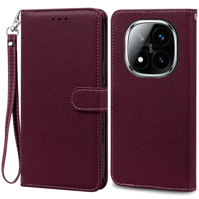 Для Redmi Note 14 Pro Чехол Xiaomi Redmi Note 14 4G 5G Note 14 Pro 5G 4G 14C Pro+ Plus 5G Чехол кожаный флип-кошелек Чехол Xiaomi 14 14T Pro POCO X7