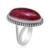 10X21 мм кашмирский рубиновый драгоценный камень стерлингового серебра 925 пробы с разрезным хвостовиком кольцо овальной формы для женщин и девочек