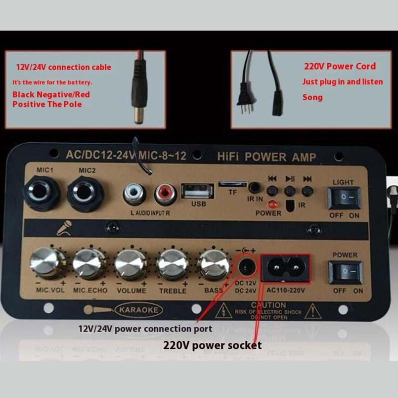 Автомобильный Домашний Аудио Усилитель Модуль Выход Совместимый с Bluetooth 4.2 Технология Поддерживает USB Карту Памяти FM Радио Плейбеки