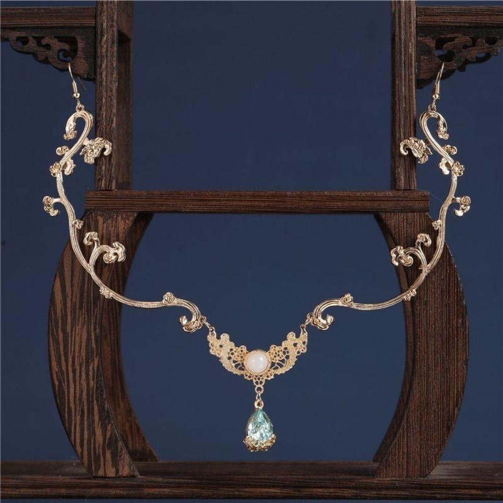 Luxury Crystal Rhinestone Hairband Fairy Hanfu Headdress Starry Shiny Head Chain  Jewelry Gifts