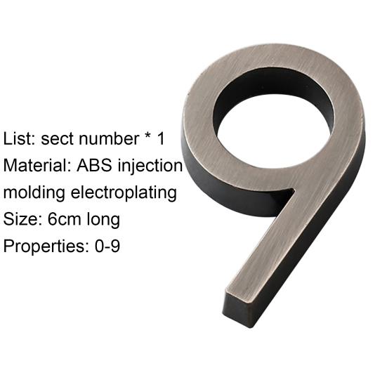 Пластина с цифровым покрытием, твердый АБС-пластик, гальваника, номер дверной таблички
