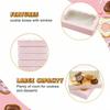 10 шт. Крафт-бумажные коробки для конфет с открытым окном, прямоугольные, прочные, подарочная упаковка для свадебного торта, хранения ювелирных изделий, использование в качестве сувениров на вечеринку