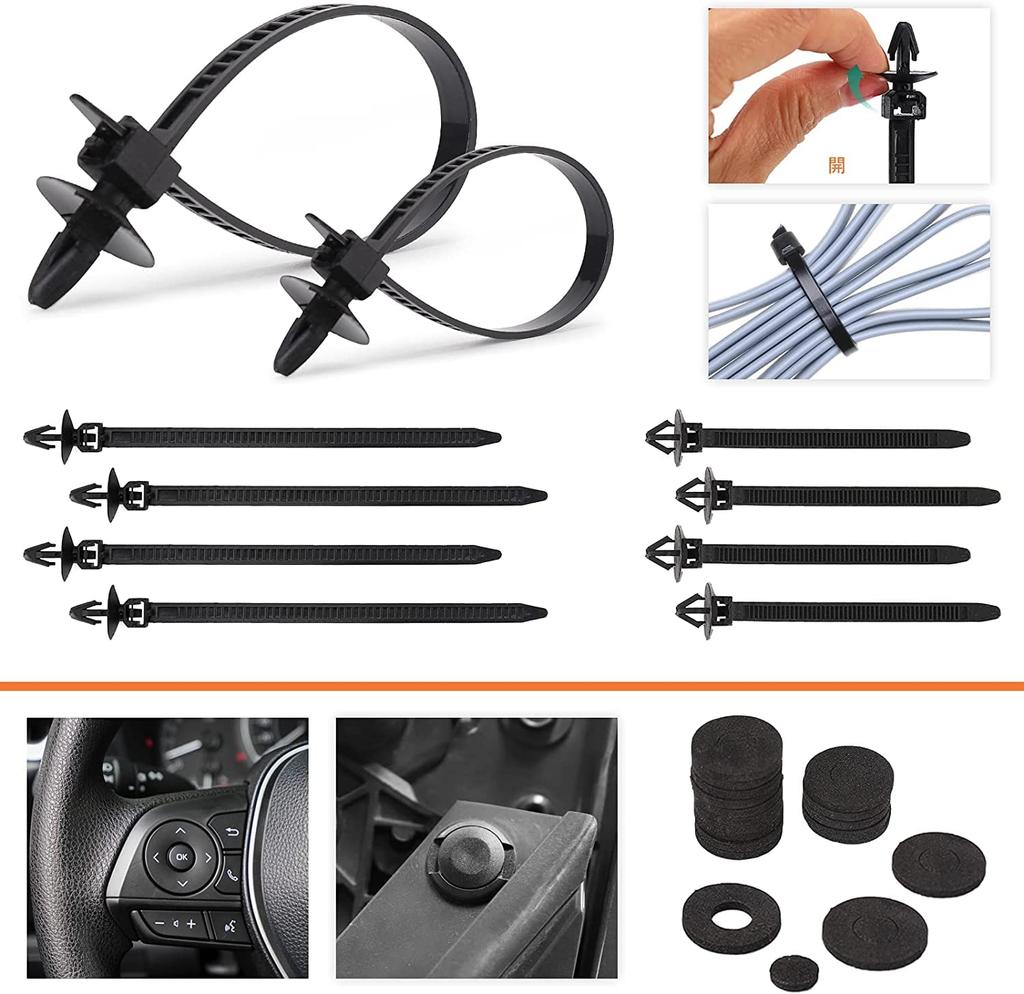 Camtern 845 Pcs 24 Pcs Universal Car Fender Bumper Clip Push Rivet Fastener Push